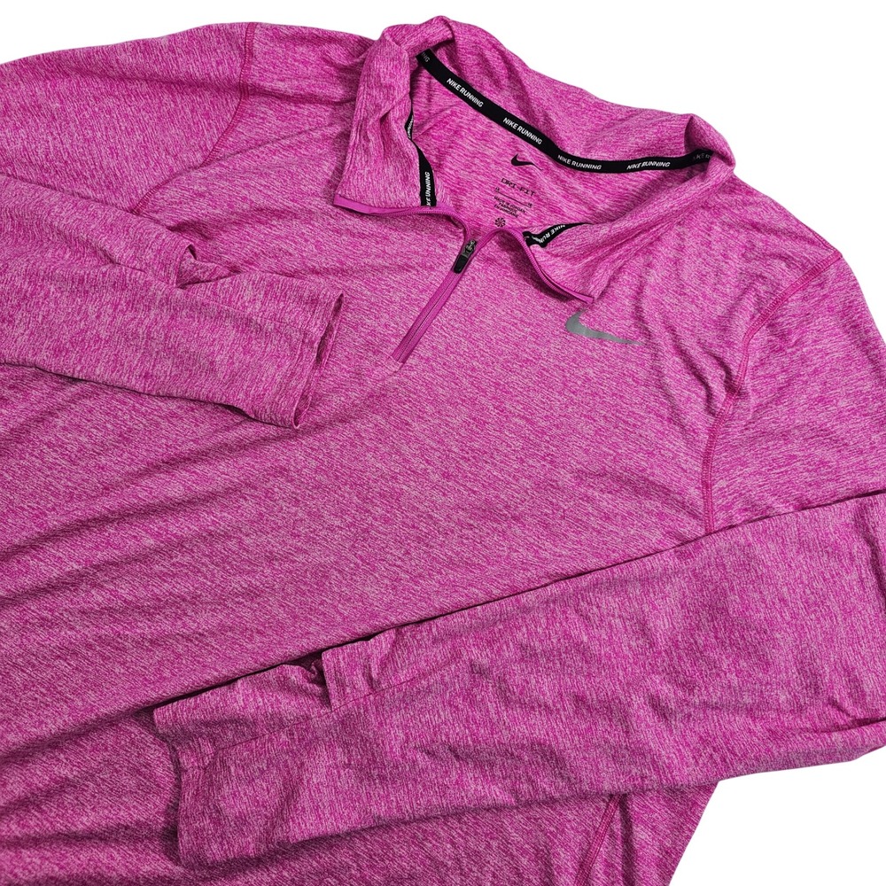 Nike Element Dri-Fit 1/4-Zip Running Top Women 1X Hot Pink Pullover (CZ2849-623)